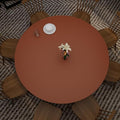 Round Table Cover - Can Be Used On Both Sides Waterproof and Easy to Clean Good Flatness Used for Dining Table(Brown+Gray Dia.48Inch)