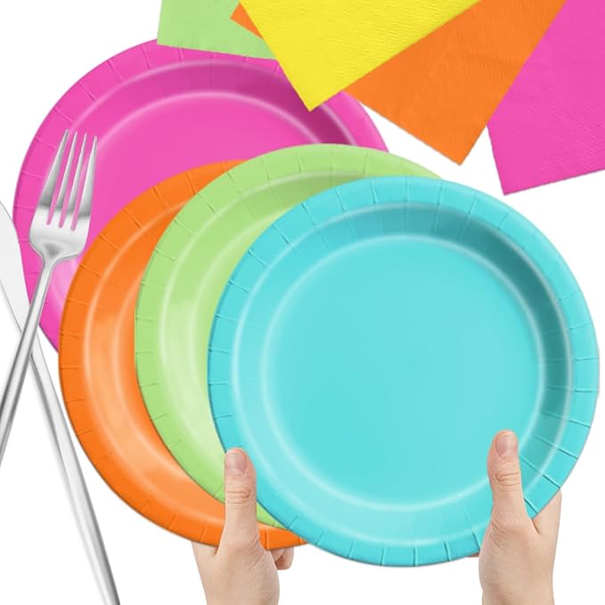 CMUSKO 150pcs Tropical Plates and Napkins - Image 5