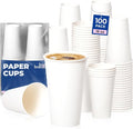 Fit Meal Prep 100 Pack 16 oz Disposable Paper Coffee Cups, Premium Hot Cups by FMPBRANDS