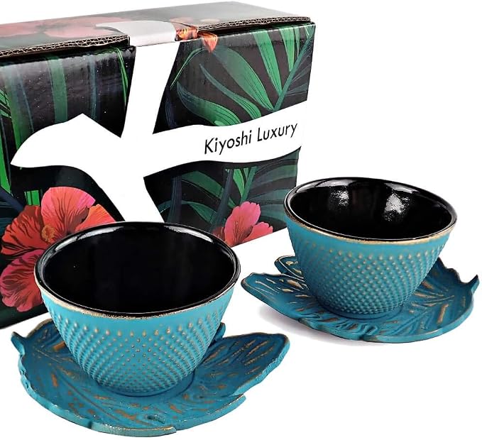 Cast Iron Tea Cup Set of 2 by KIYOSHILuxury