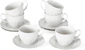3 oz Espresso Cups Set of 6, Bone China Small Espresso Coffee Cups & Saucers Set by fMBB