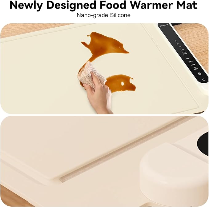 Warming Mat for Food Extra Large: 36"X16" Adjustable Silicone Food Warming Mat Heating Pad Food Warming Pad for Kitchen Counter Warming Trays for Buffets Party Hot Plates for Countertop Gifts Family