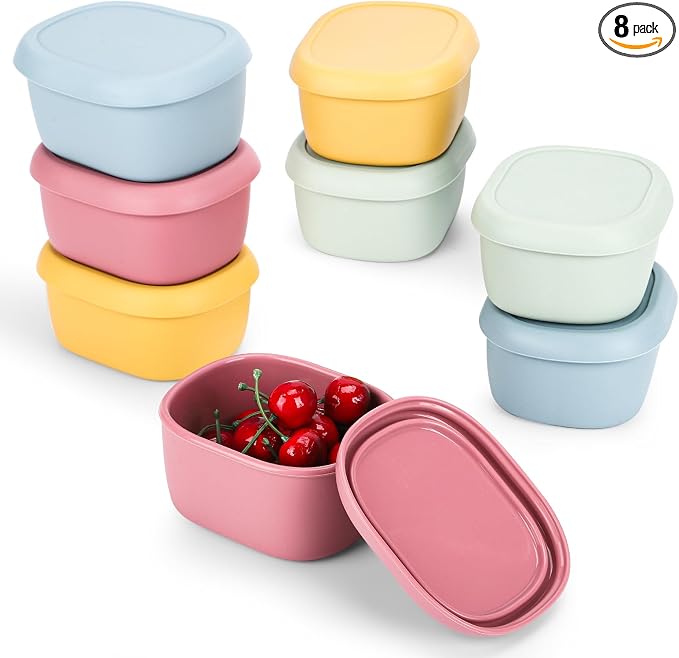 8 pcs 10 oz Silicone Snack Containers by AOEDEO