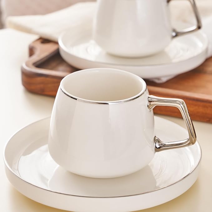 KARACA Saturn Platin Turkish Coffee Cup Set of 6, Arabic Coffee & Espresso - Image 6