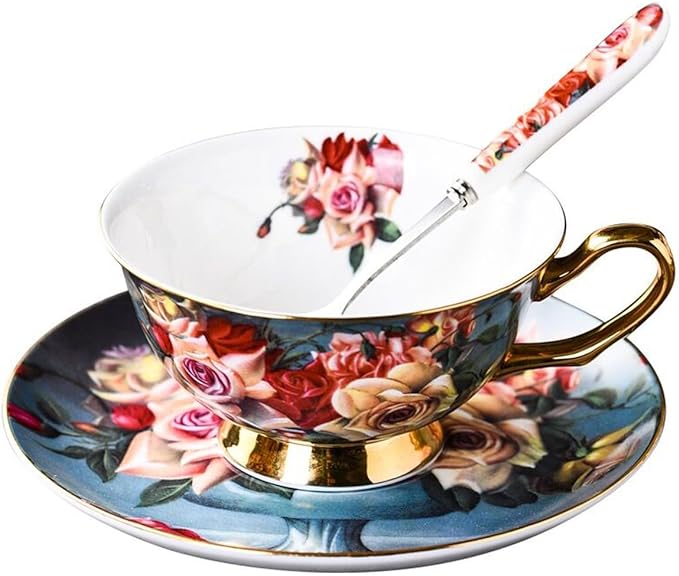 Bone China Cup& Saucer Set by Eplze