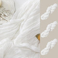 3Pcs White Cheesecloth Table Runner Wedding Bridal Boho Decorations | 35x120 by FEXIA
