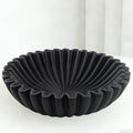 Large Modern Decorative Bowl, Fruit Bowl for counter, Modern Home Decor, Ruffle Bowl for Kitchen Counter Coffee Table, Key Bowl for Entryway Table, 10", Black