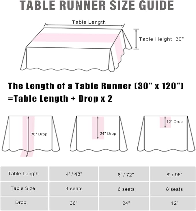 10FT Blushing Pink Chiffon Table Runner 30x120 Inches Spring Boho Sheer Fabric - Image 5