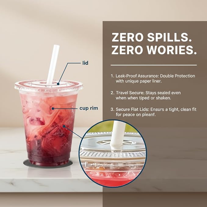 110 Pack 20 oz Disposable Clear Plastic Cups - Image 3