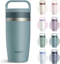 TOURIT Travel Coffee Mug 16 oz, Leakproof 2-Part Lid Tumbler, Dark Green | by TOURIT