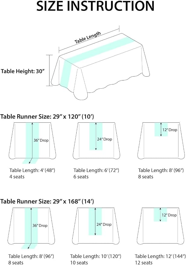 Ling's Moment Moss Green Cheesecloth Table Runner, 120 Inch 10FT | Boho Gauze - Image 6