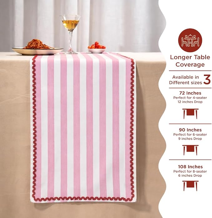 Folkulture Table Runner 90 inches Long | Fall Table Runner - Image 2