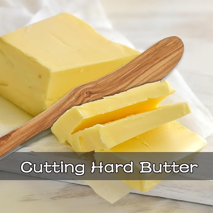 6.8 Inch Olive Wood Butter Knife Spreader, peanut butter on sandwiches - Image 6