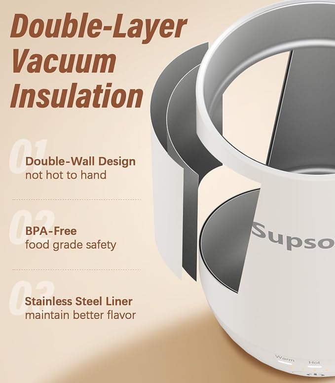 Supsonic - 16oz Self Heating Coffee Mug, Smart Heated Coffee Mug Faster - Image 6