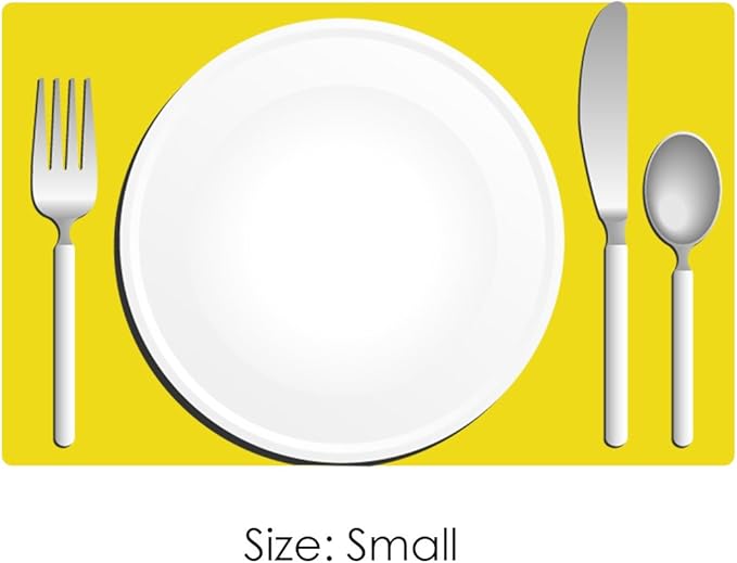 TrendBox Multi Colors Silicone Waterproof Plastic Placemat Table Mat Heat Insulation Washable DurableFor Kitchen Dining Roon - Small Size 1 Set of 5 Pieces
