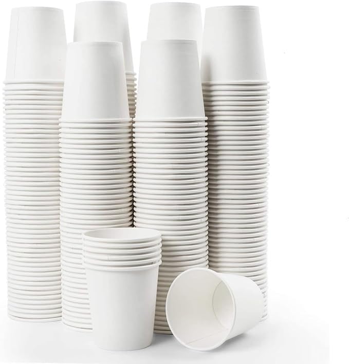 Vumdua 100 Pcs 6 oz Disposable Paper Cups, Hot Cold Beverage Drinking Cup by Vumdua