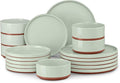 LIANYU 18 Pieces Porcelain Dinnerware Sets, Premium Plates and Bowls Set | by LIANYU
