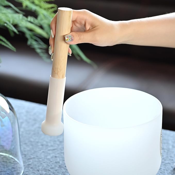 CVNC Crystal Singing Bowls Mallet Sound Bowl Healing Bowl Striker Mallet for Playing Crystal Meditation Yoga or Sound Baths