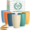 Homienly Unbreakable Plastic Cups Set Wheat Straw Cups 20 OZ Drinking Cups by HOMIENLY