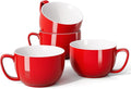Teocera Red Mugs Set of 4, 24oz Jumbo Mugs, Large Coffee Mugs by Teocera