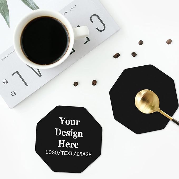 Custom Leather Coasters with Logo Personalized Coasters Bulk | Customized - Image 5