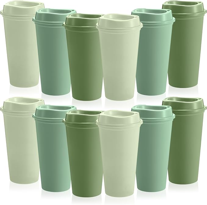 FillTouch 12 Pcs 16 oz Reusable Coffee Cups by FillTouch