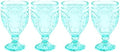 Fitz and Floyd Trestle Goblet Aqua Set of 4 by FitzandFloyd