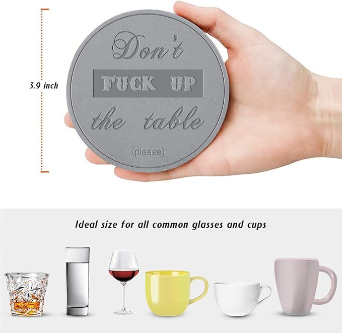 Funny Coasters, Perfect Housewarming Hostess Gifts, Protect Furniture from - Image 2