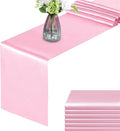 Pink Table Runners, 12x108 Inches, 6 Pack | Satin, Silk and Smooth Fabric by HMQIANG