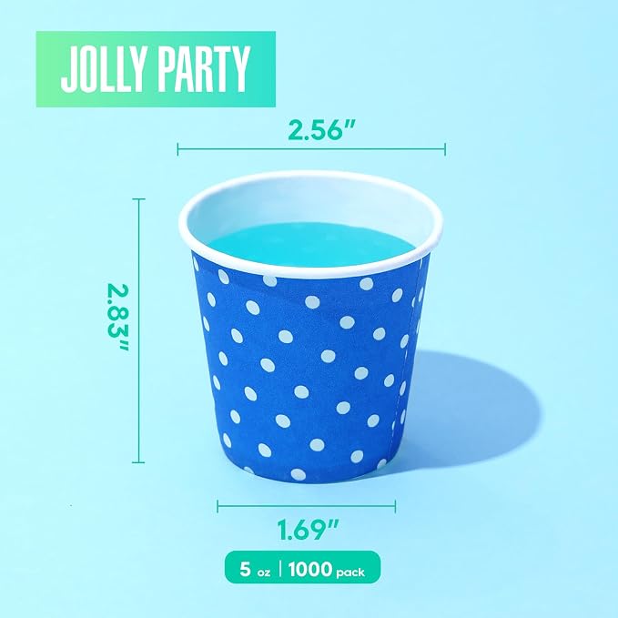 1000 Pack 5oz Paper Cups, Small Mouthwash Cups, Cold Beverage Drinking Cup - Image 2
