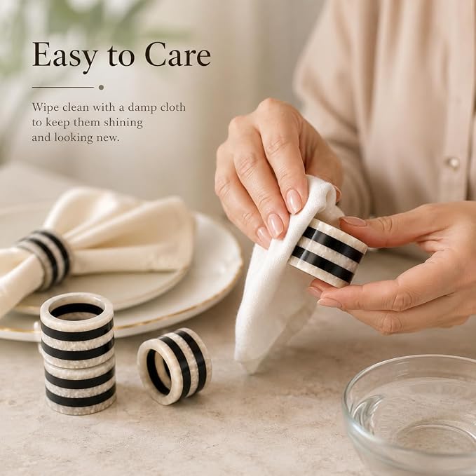 Epoxy Resin Napkin Rings, rust-resistant, lightweight, everyday dining - Image 9