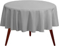 Gee Di Moda Round Tablecloth - 90 Inch Charcoal - Heavy Duty, Wrinkle-Resistant, Machine Washable - Ideal for 30 to 60 Inch Round Tables, Perfect for Buffet, Dinner, Wedding & Baby Showers