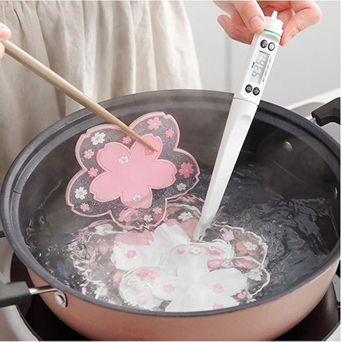 Sakura Coffee Cup Mat Kawaii Coaster 2PCS Cute Cherry Blossom PVC Home Tea Mug - Image 7