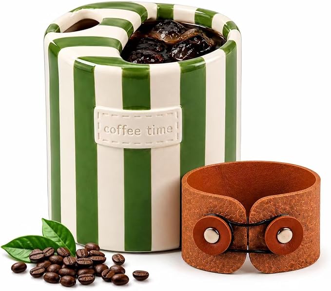 Shelprojsu 10oz Ceramic Travel Coffee Mug, Ceramic Mug by ShelprojsuLEDWallSconce