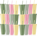 Skylety 24 Pcs Pink and Green Plastic Cups by Skylety