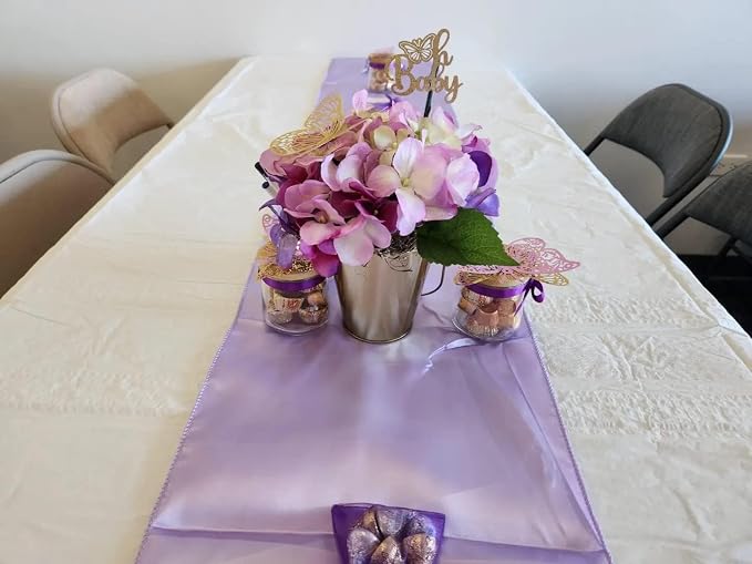 10 Pack Wedding Dusty Rose Table Runners 12 X 108 Inches Satin Mauve Table - Image 6