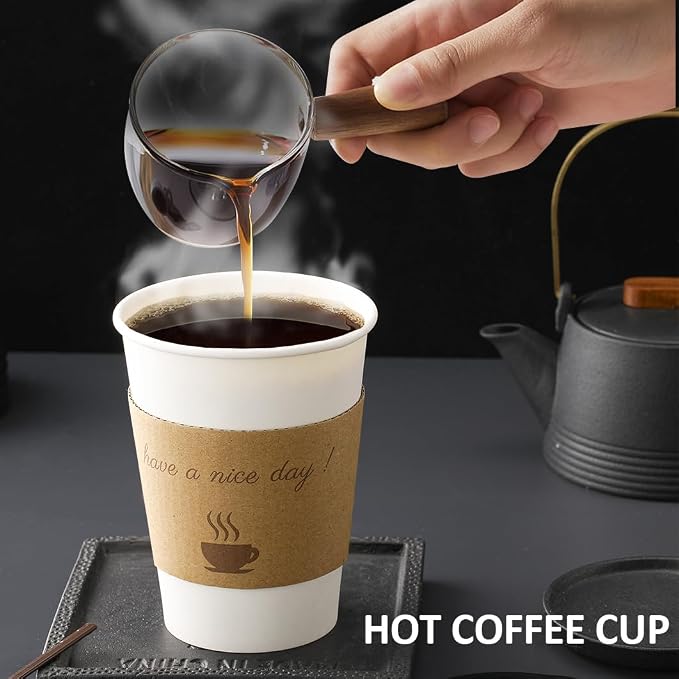 BYSNOW 100 pack 12 oz Disposable Coffee Cups - Image 5