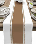 Brown Table Runners 90 inches Long, Stripes Minimalist Simple Table Runner by Unknown