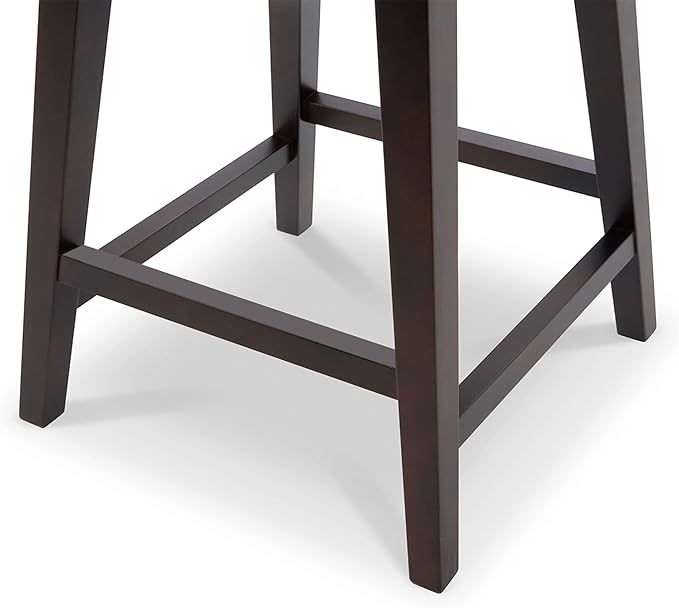 CHITA Counter Height Swivel Barstool, FSC Certified Upholstered Bar Stool, 26.8" H Seat Height, PU Leather in Creamy Gray