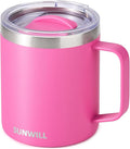 SUNWILL Insulated Coffee Mug, Stainless Steel 14 oz, Splash-Proof Lid | Keeps by SUNWILL