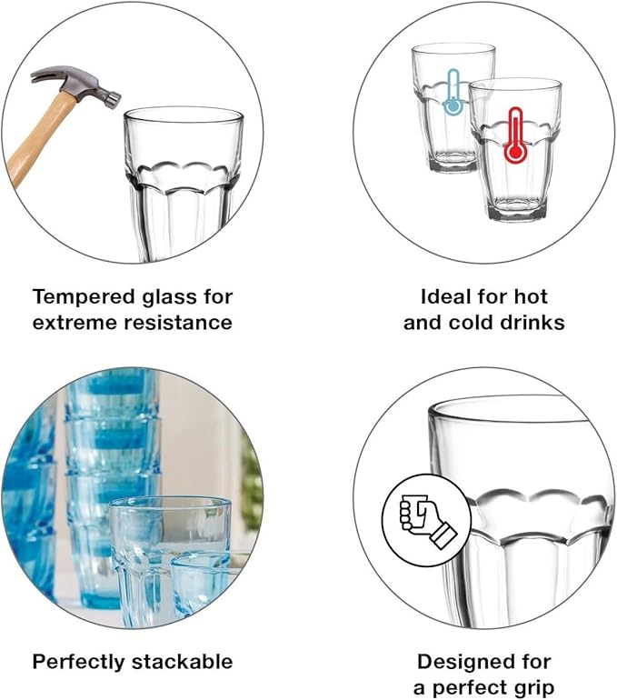 Bormioli Rocco Rock Bar Juice Glasses, Desserts & Soft Drinks - Image 3