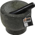 GORILLA GRIP Heavy Duty Mortar and Pestle Set with Slip Resistant Base, 2 Cup, 100% Granite Stone Molcajete Guacamole Bowl, Grind Seeds, Spices, Crush Garlic, Kitchen Muddler for Fresh Herbs, Black
