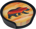 Bear Mountain Coasters Set 6 | for Drinks Coffee Table Gifts Home Decor 3.9 by Yomko