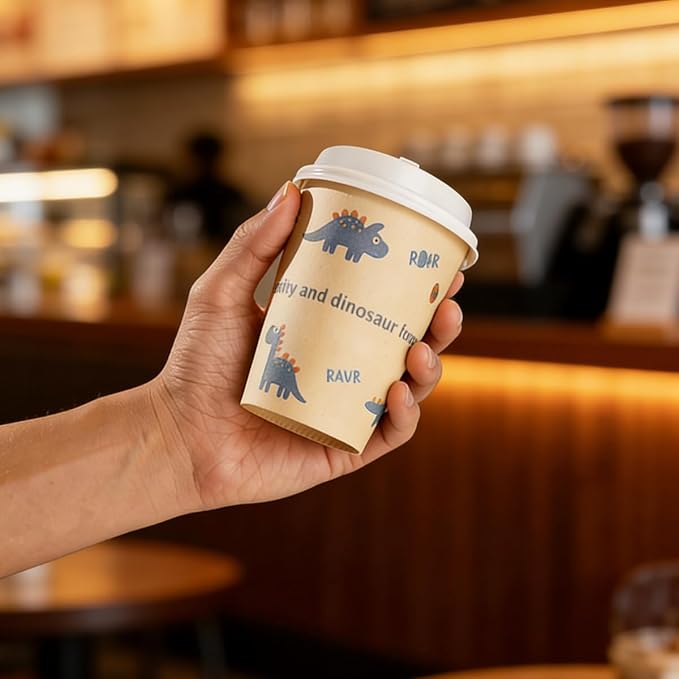 12 OZ 25 Pack Disposable Cups Paper Coffee Cups - Image 6