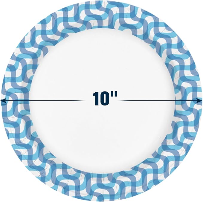 Ginkgo Paper Plates 10 inch Bulk 300 Count | Thickened Disposable Plates Large - Image 2