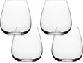 over&back 16oz Traditional Glassware - Set of 4 Classic Stemless Drinking Glasses for Parties, Get-togethers, and More - Mouth-Blown - Wine Cups for Kitchen and Dining Room - Clear