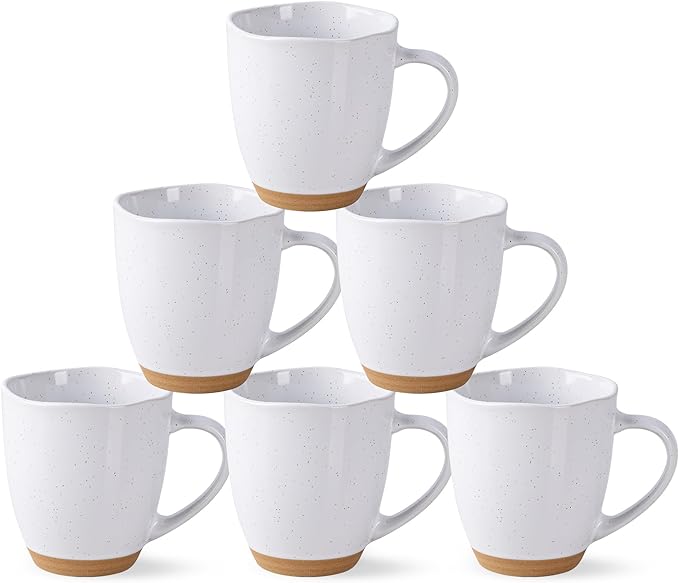 AmorArc 12oz Ceramic Coffee Mugs set of 6, Stylish Coffee Mugs by AmorArc