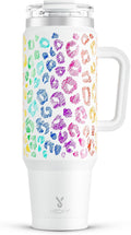 Meoky 40 oz Tumbler with Handle and Straw, Insulated Tumbler with Lid and Straw by MEOKY