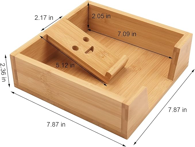 HTB Napkin Holder for Table, Napkin Organizer for Kitchen, Paper Napkin Holder Flat Napkin Basket