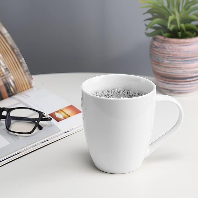 Mfacoy Porcelain Coffee Mugs Set of 6, 13 Ounce Coffee Cups - Image 6